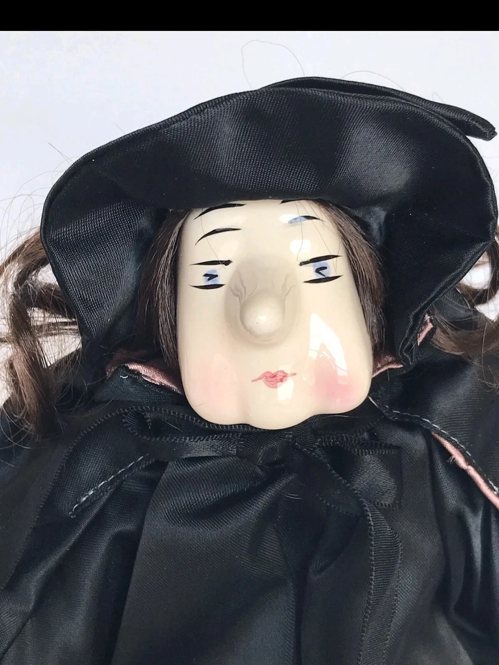 Whimsical Handcrafted Witch Halloween Decor by Victoria Impex Porcelain Face